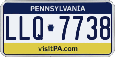 PA license plate LLQ7738