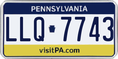 PA license plate LLQ7743