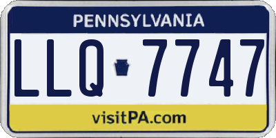 PA license plate LLQ7747