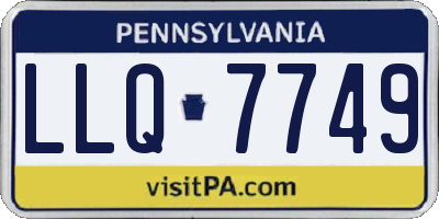 PA license plate LLQ7749