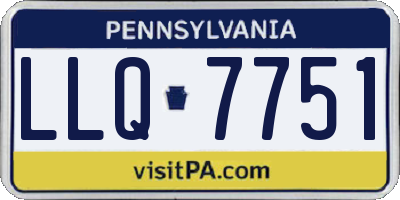 PA license plate LLQ7751