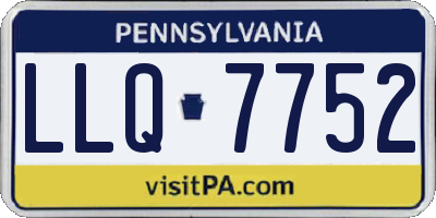PA license plate LLQ7752