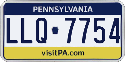 PA license plate LLQ7754