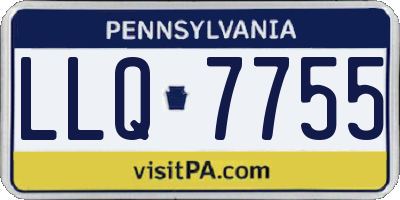 PA license plate LLQ7755
