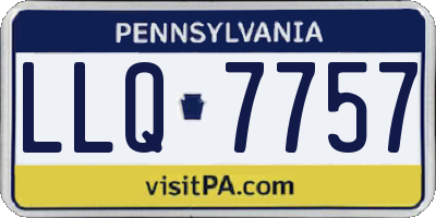 PA license plate LLQ7757
