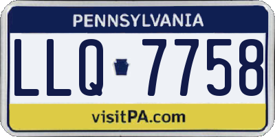 PA license plate LLQ7758