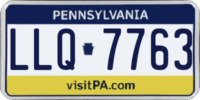 PA license plate LLQ7763