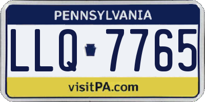 PA license plate LLQ7765
