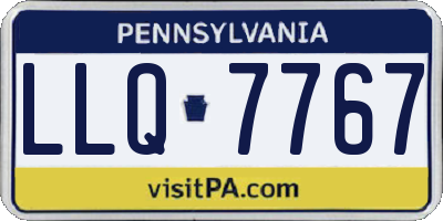 PA license plate LLQ7767