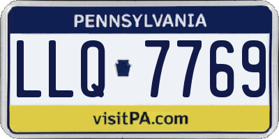 PA license plate LLQ7769