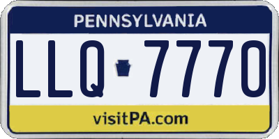 PA license plate LLQ7770