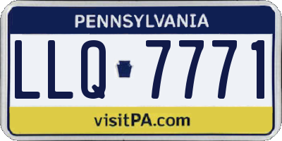 PA license plate LLQ7771