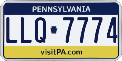 PA license plate LLQ7774