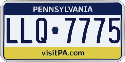 PA license plate LLQ7775