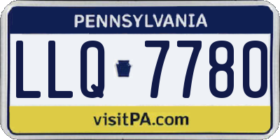 PA license plate LLQ7780
