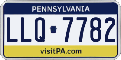 PA license plate LLQ7782