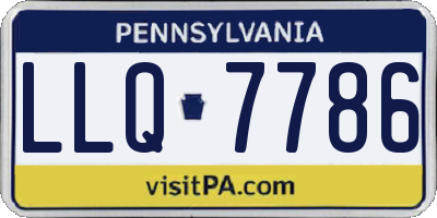 PA license plate LLQ7786