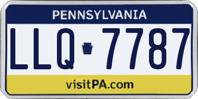 PA license plate LLQ7787