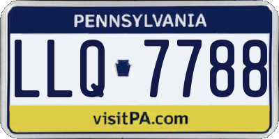 PA license plate LLQ7788