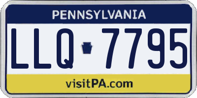 PA license plate LLQ7795