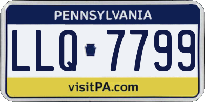 PA license plate LLQ7799