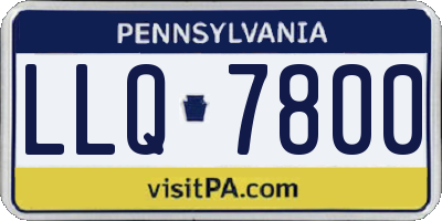 PA license plate LLQ7800