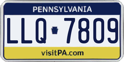 PA license plate LLQ7809