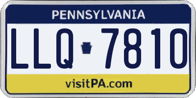 PA license plate LLQ7810