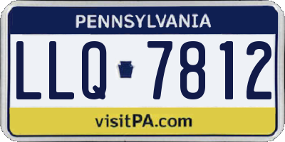 PA license plate LLQ7812