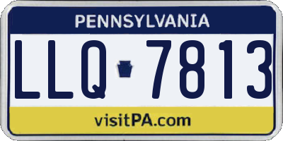 PA license plate LLQ7813