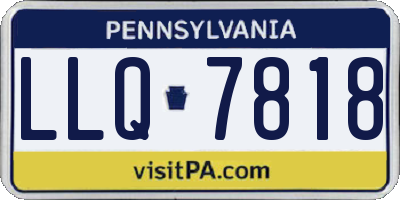 PA license plate LLQ7818