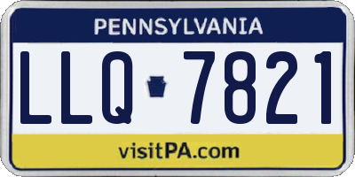 PA license plate LLQ7821