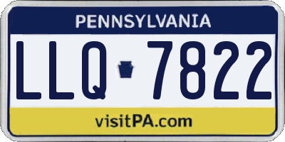 PA license plate LLQ7822