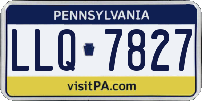 PA license plate LLQ7827