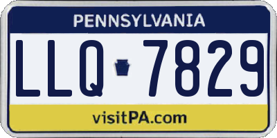 PA license plate LLQ7829