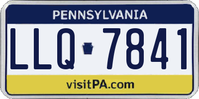 PA license plate LLQ7841