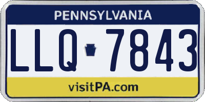 PA license plate LLQ7843