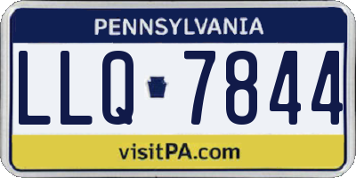 PA license plate LLQ7844