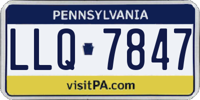 PA license plate LLQ7847
