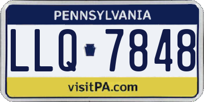PA license plate LLQ7848
