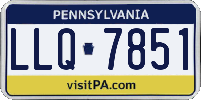PA license plate LLQ7851