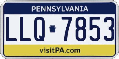 PA license plate LLQ7853