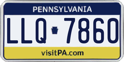 PA license plate LLQ7860