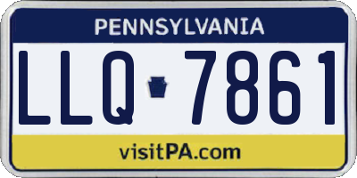 PA license plate LLQ7861