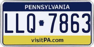 PA license plate LLQ7863