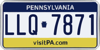 PA license plate LLQ7871