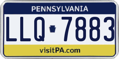 PA license plate LLQ7883