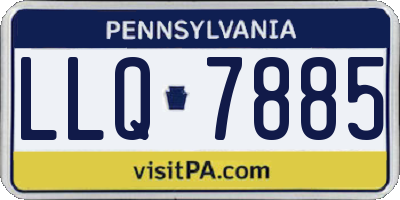 PA license plate LLQ7885