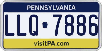 PA license plate LLQ7886