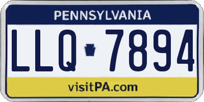 PA license plate LLQ7894